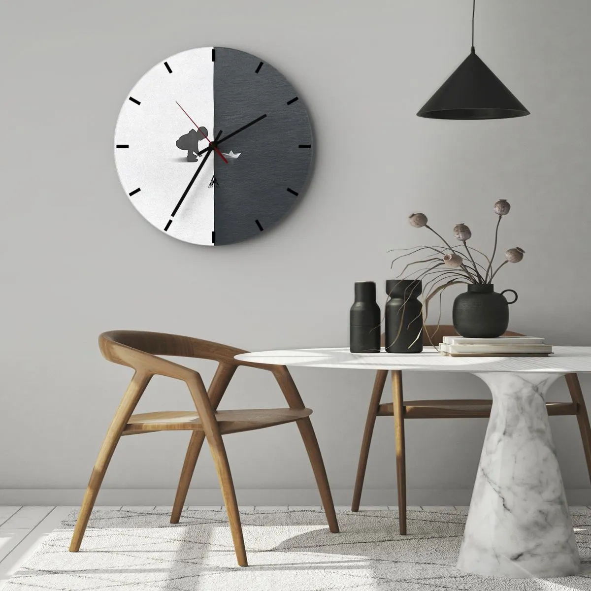 Wanduhr - Glasuhr - Tolle Expedition - 40x40 cm