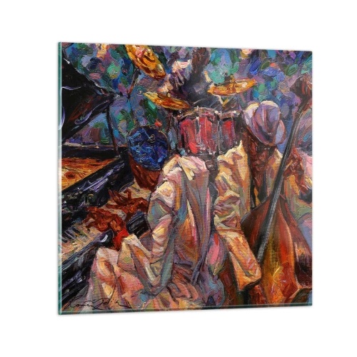 Glasbild - Bild auf glas - In einem Schlag - 70x70 cm