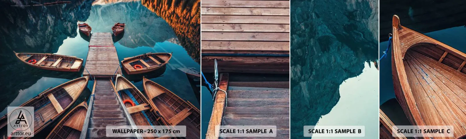 Fototapetenmuster Standard Eco - Ich warte am Yachthafen - Landschaft, See, Tirol - 100x30 cm