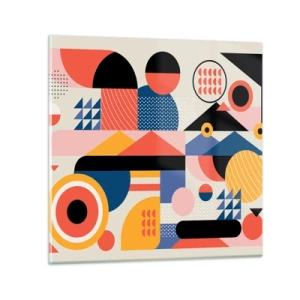 Glasbild - Bild auf glas - Komposition: Na, los, spiel! - 30x30 cm