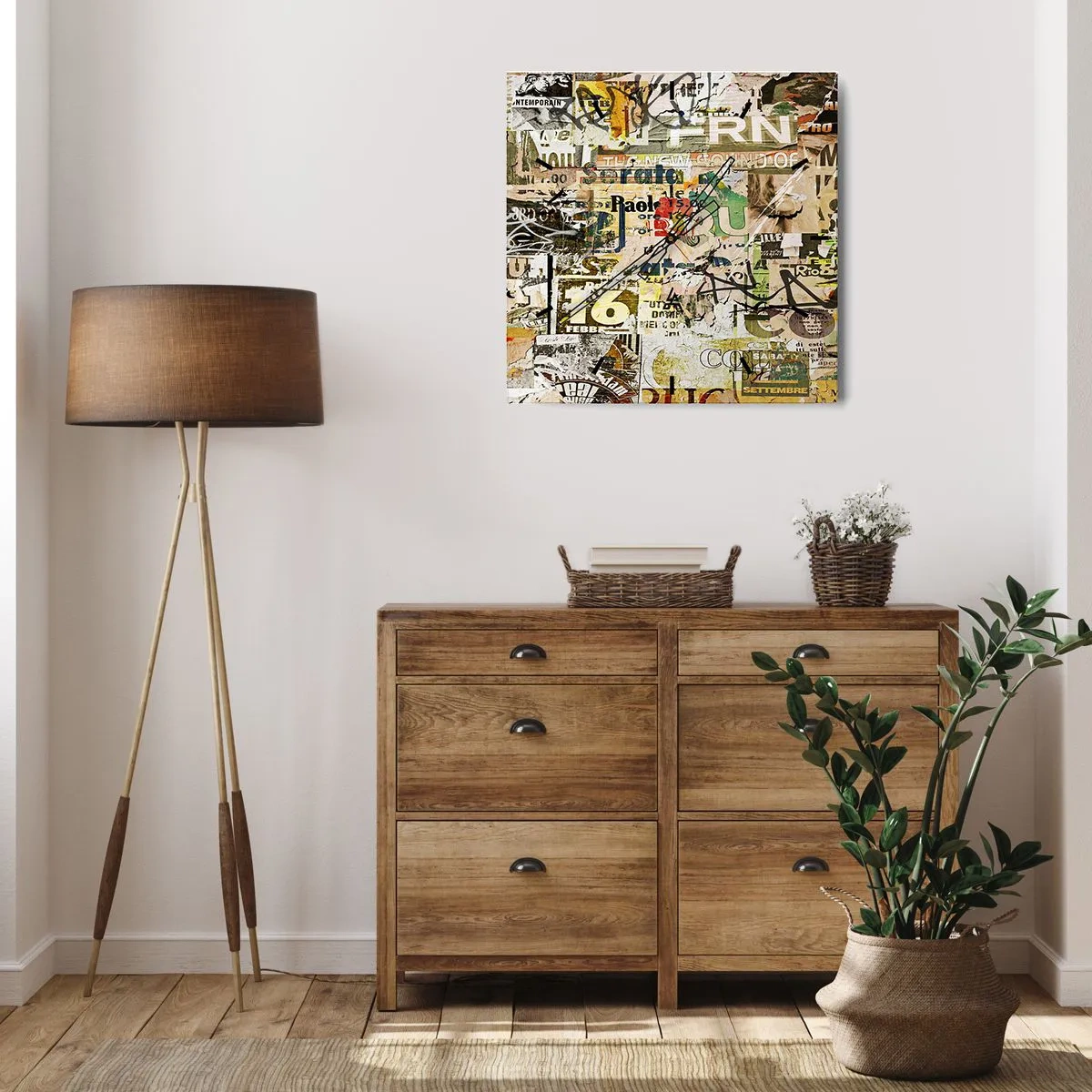 Wanduhr - Glasuhr - Ach, es passiert... - 30x30 cm