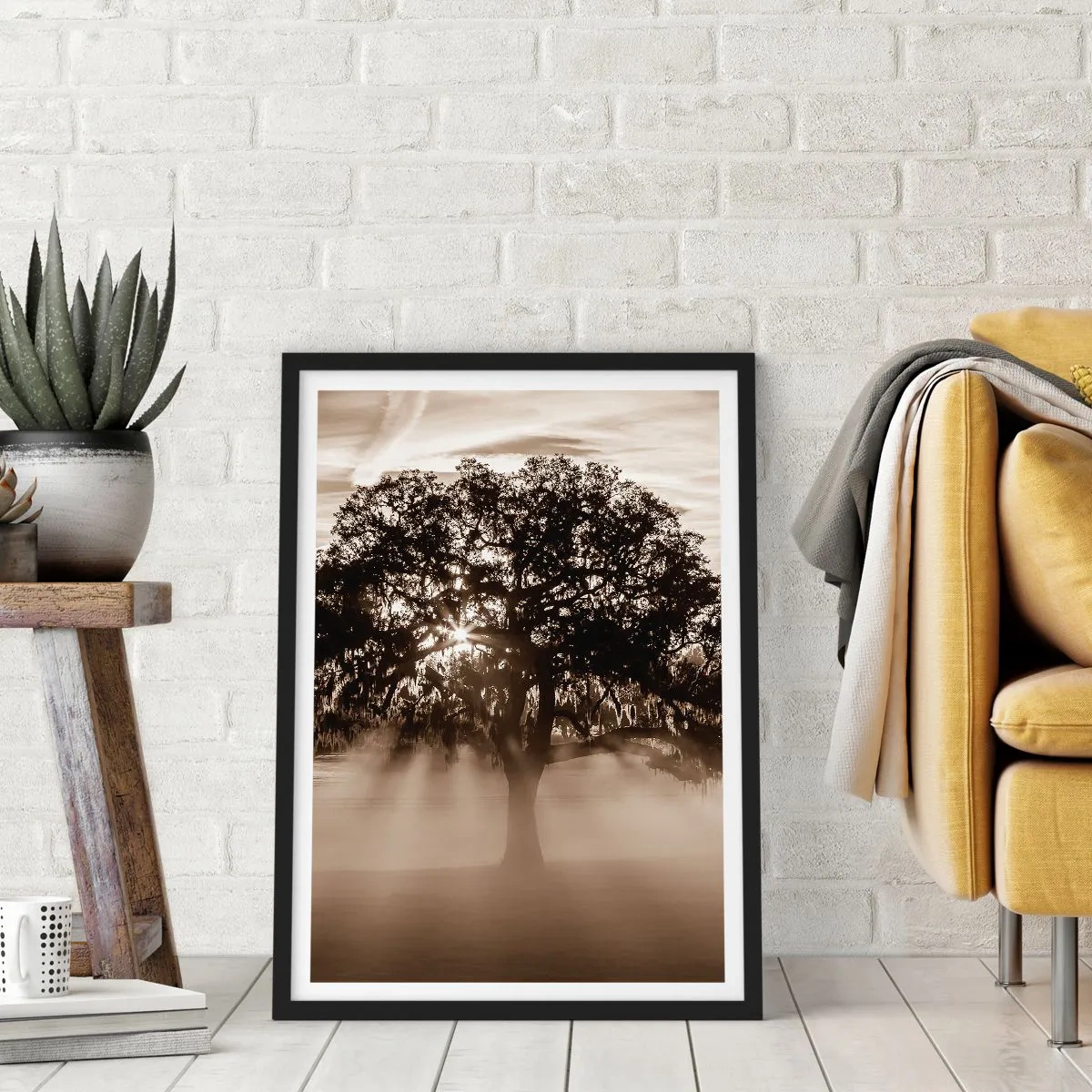 Poster in einem schwarzem Rahmen - Baum der guten Nachrichten  - 40x50 cm