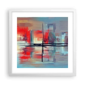 Poster in einem weißen Rahmen - Landschaft in einer unbekannten Dimension - 40x40 cm