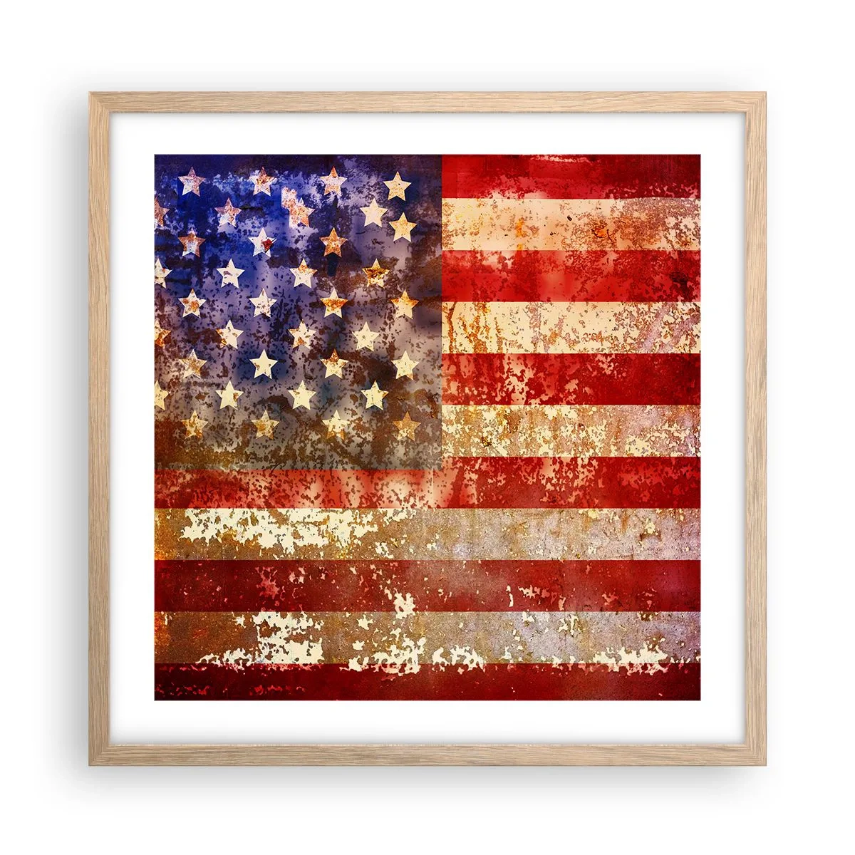 Poster in einem Rahmen aus heller Eiche - Ruhm verblasst nicht - 50x50 cm