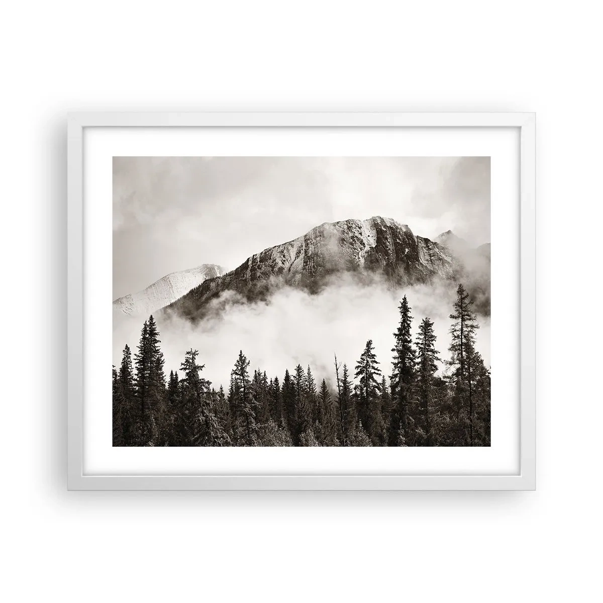 Poster in einem weißen Rahmen - Lineal aus Granit - 50x40 cm