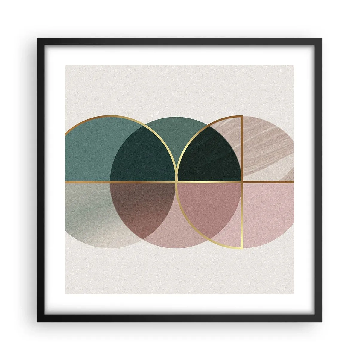 Poster in einem schwarzem Rahmen - Ein Rad hinter dem anderen… - 50x50 cm