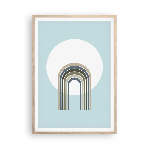 Poster in einem Rahmen aus heller Eiche - Unwiderstehliche Anziehungskraft - 70x100 cm