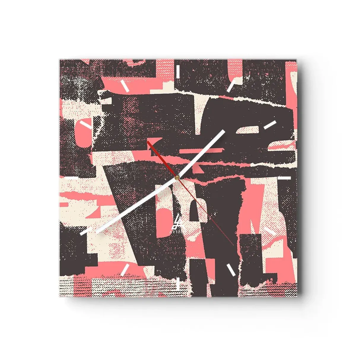 Wanduhr - Glasuhr - All dieser Lärm - 40x40 cm