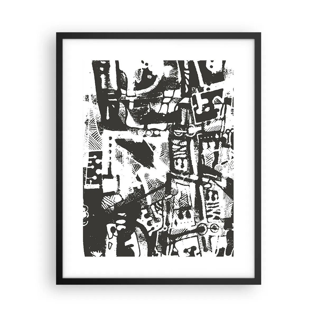 Poster in einem schwarzem Rahmen - Ordnung oder Chaos? - 40x50 cm