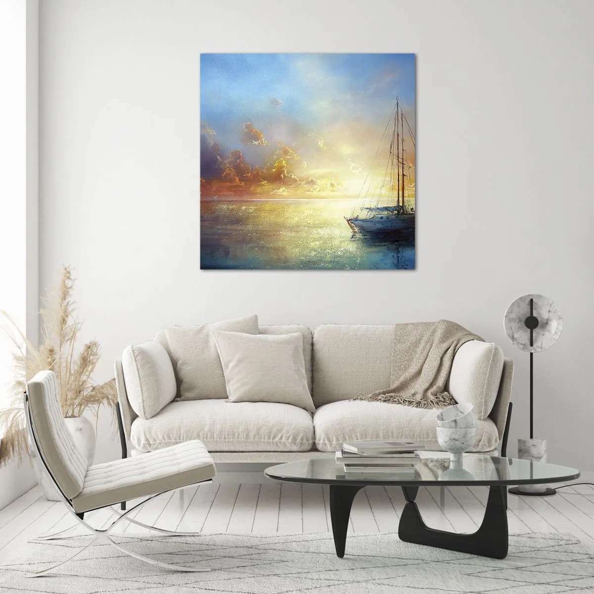 Glasbild - Bild auf glas - In einer goldenen Bucht - 30x30 cm