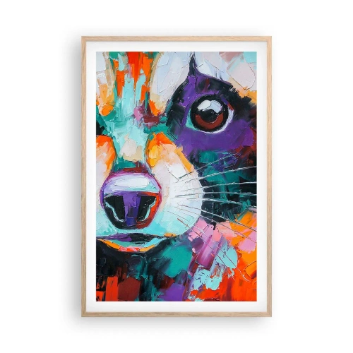 Poster in einem Rahmen aus heller Eiche - Nur gute Emotionen - 61x91 cm