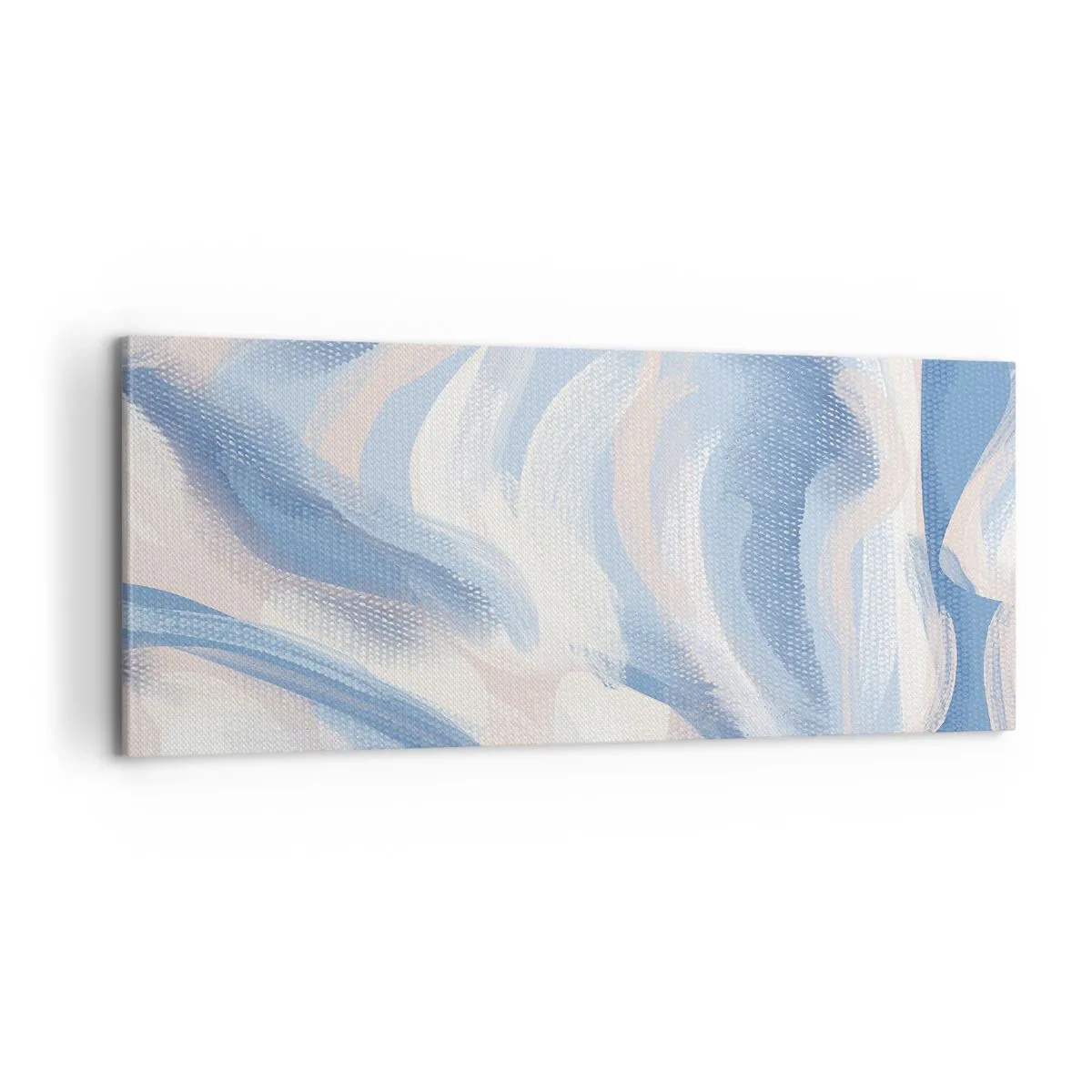Bild auf Leinwand - Leinwandbild - Blaue Wellen - 100x40 cm