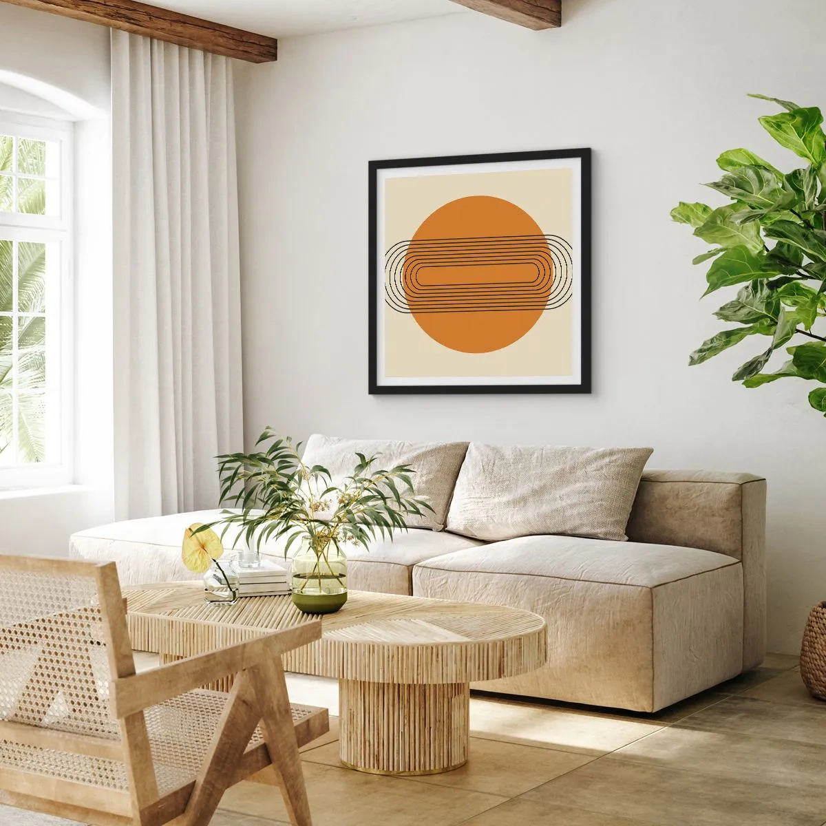 Poster in einem schwarzem Rahmen - Perfekter Plan - 50x50 cm