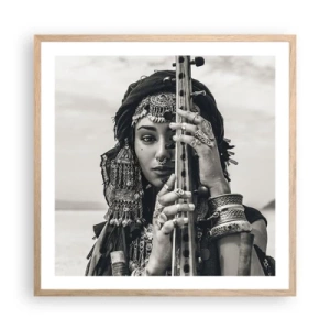 Poster in einem Rahmen aus heller Eiche - Die Musik des Orients selbst - 60x60 cm