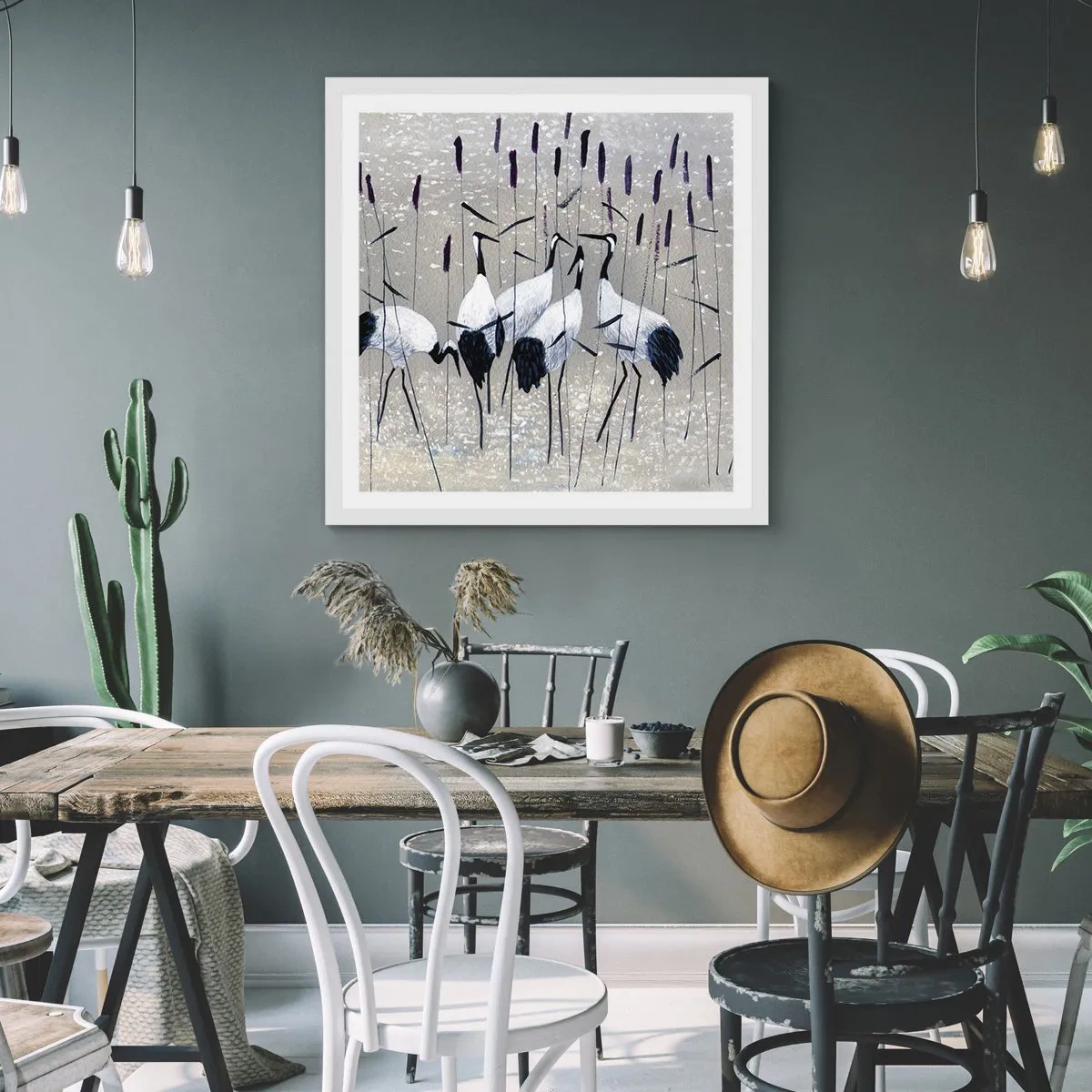 Poster in einem weißen Rahmen - Unter ihren eigenen - 50x50 cm