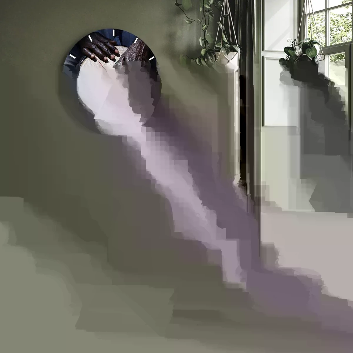 Wanduhr - Glasuhr - Lebe in deinem eigenen Rhythmus - 40x40 cm