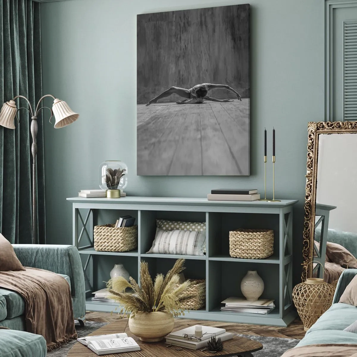 Bild auf Leinwand - Leinwandbild - Symmetrie gefunden - 45x80 cm