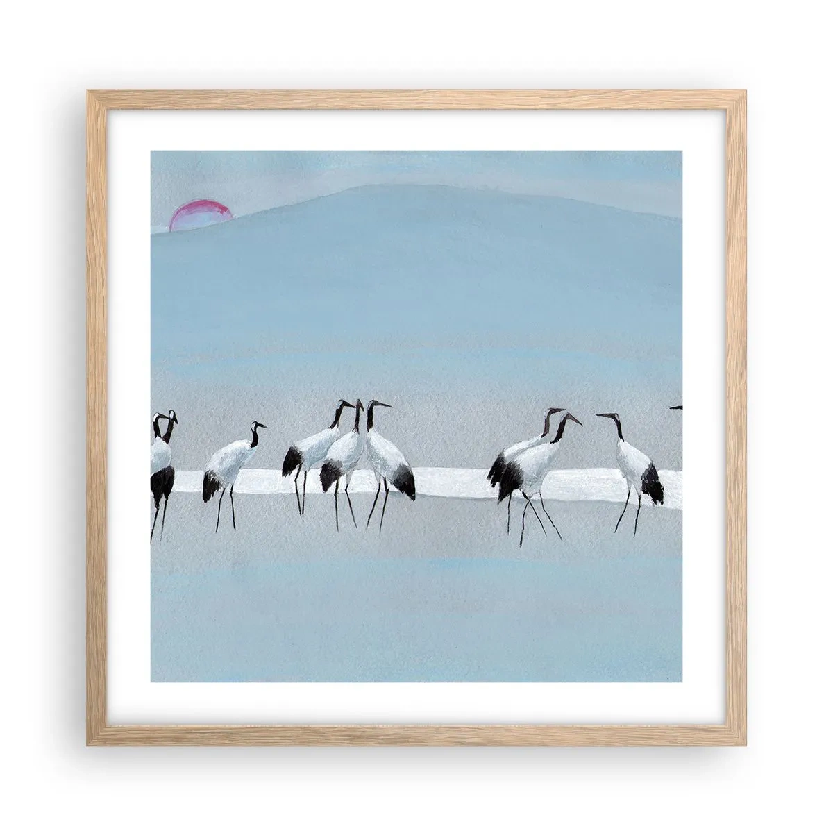 Poster in einem Rahmen aus heller Eiche - Nach einem heißen Tag - 50x50 cm