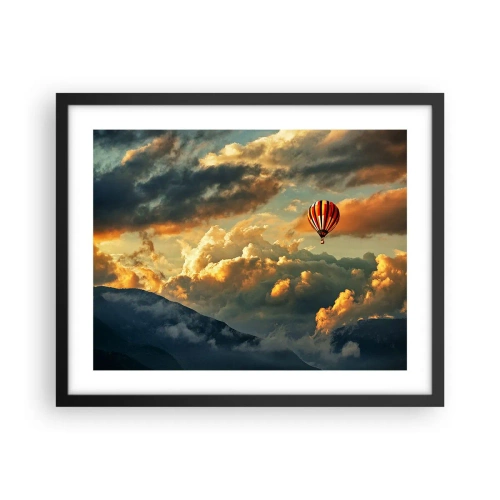 Poster in einem schwarzem Rahmen - Ich fliege, weil ich es will - 50x40 cm