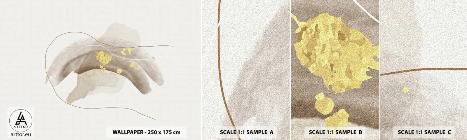 Fototapeten Muster Selbstklebend Deluxe Sticker - Im Weltraum begegnet - Abstraktion, Stück, Modernes Muster - 100x30 cm