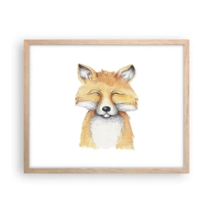 Poster in einem Rahmen aus heller Eiche - Fuchsstimmungen - 50x40 cm