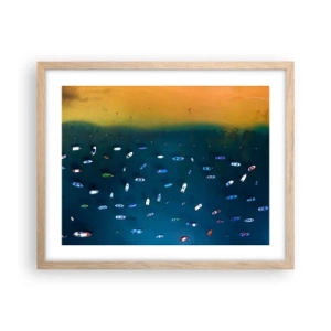 Poster in einem Rahmen aus heller Eiche - Feiertagsspiel - 50x40 cm