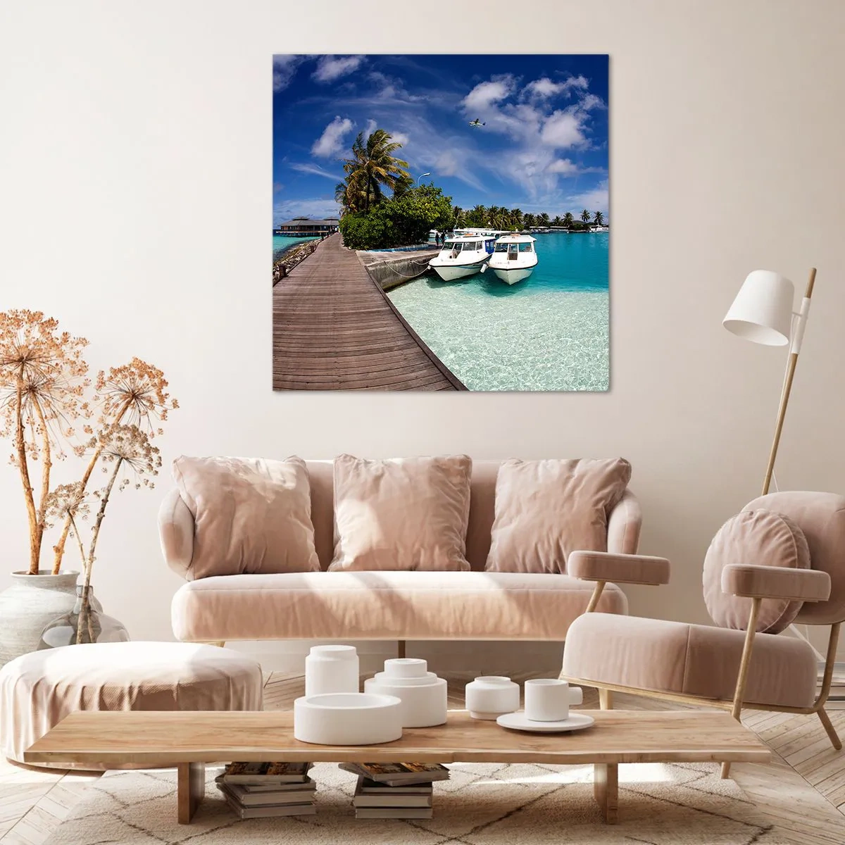 Bild auf Leinwand - Leinwandbild - Doch das Paradies gibt es - 60x60 cm