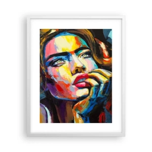 Poster in einem weißen Rahmen - Träume fliegen am Himmel wie Vögel - 40x50 cm