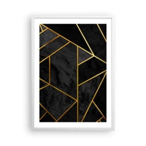 Poster in einem weißen Rahmen - Dunkelheit und Glanz - 50x70 cm