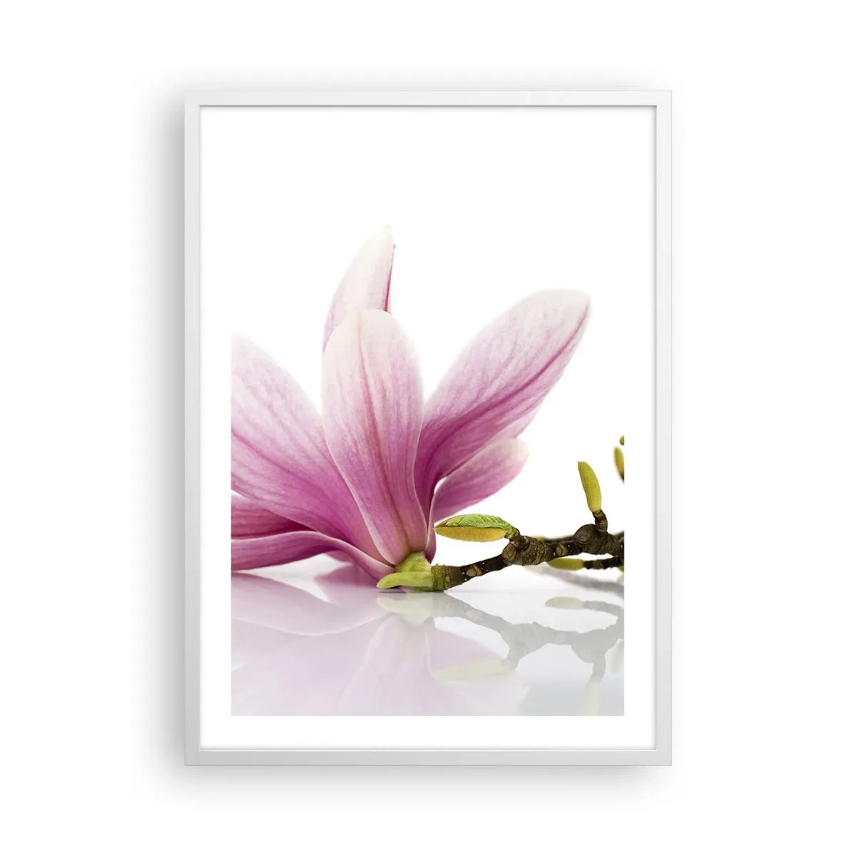 Poster in einem weißen Rahmen - Zart wie ein Frühlingswind - 50x70 cm