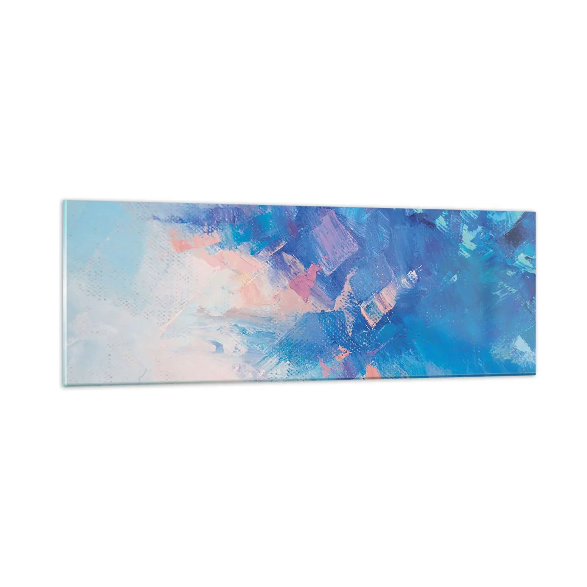Glasbild - Bild auf glas - Winter-Abstraktion - 90x30 cm