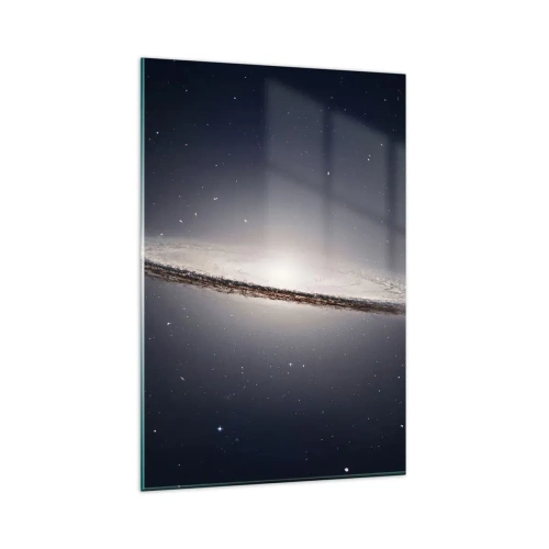 Glasbild - Bild auf glas - Eine Spiralgalaxie vor dem Hintergrund des Sternenraums - 80x120cm - Vor langer Zeit in einer weit entfernten Galaxie ... - Moderne Wanddekoration für Wohnzimmer und Schlafzimmer ARTTOR
