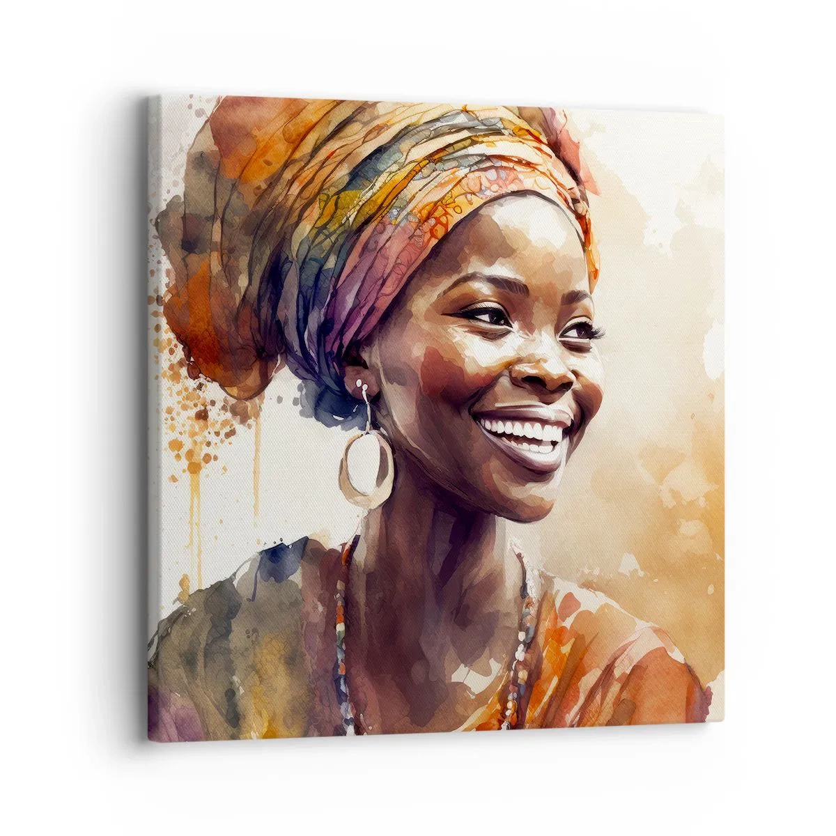 Bild auf Leinwand - Leinwandbild - Afrikanische Königin - 30x30 cm