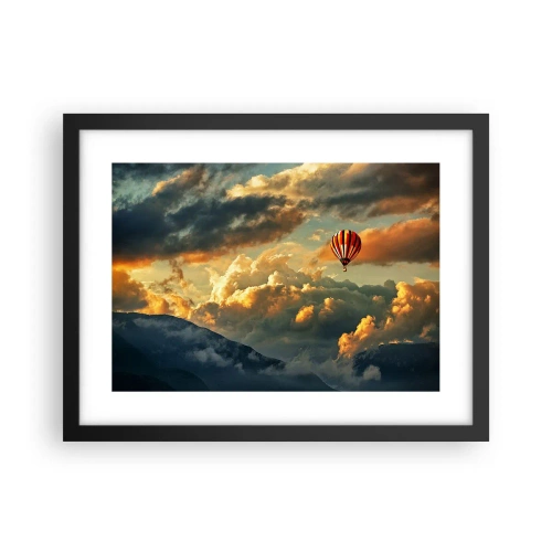 Poster in einem schwarzem Rahmen - Ich fliege, weil ich es will - 40x30 cm