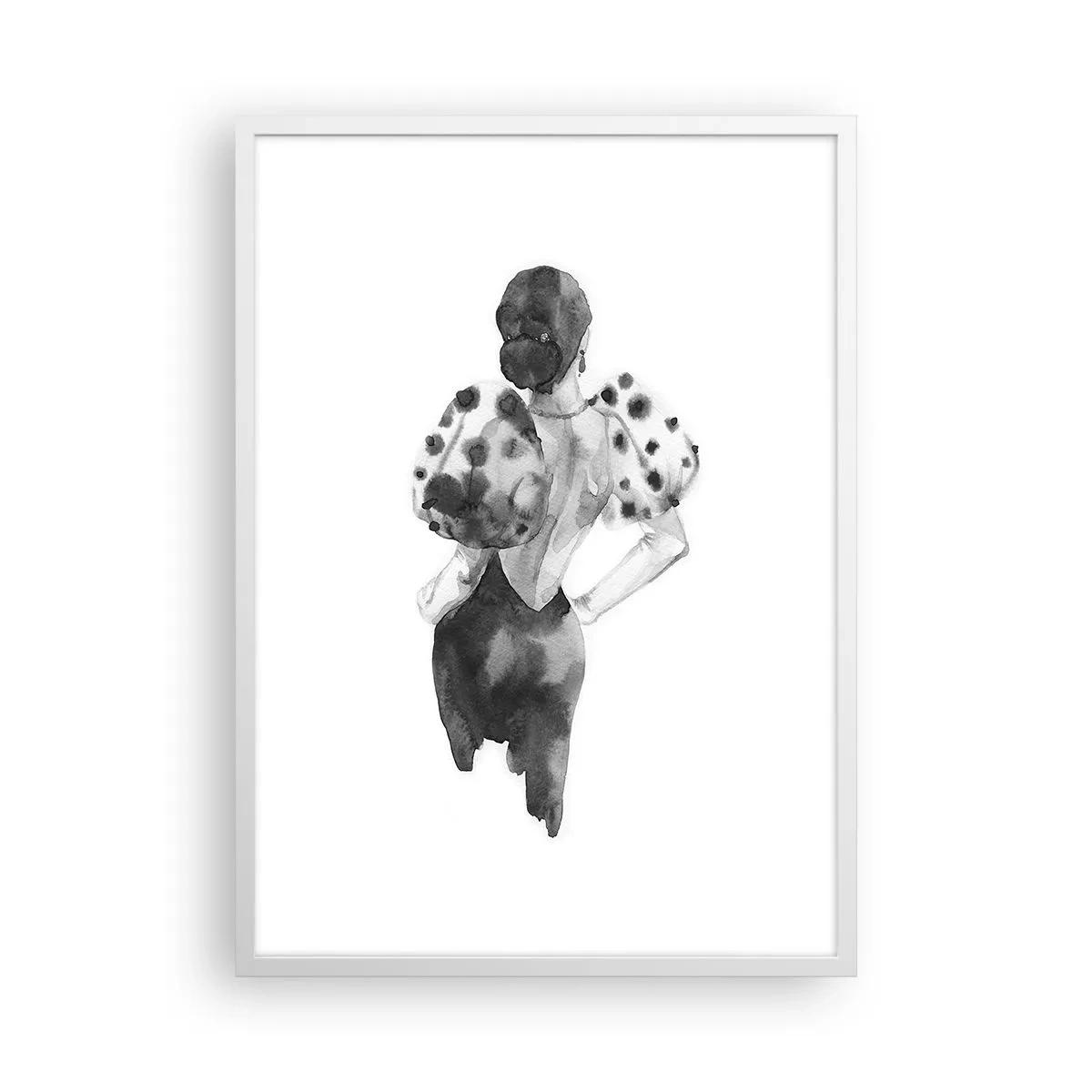 Poster in einem weißen Rahmen - Sie ging direkt vorbei - 50x70 cm