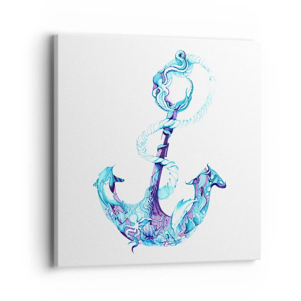 Bild auf Leinwand - Leinwandbild - Der Vertraute der Geheimnisse des Meeres - 40x40 cm