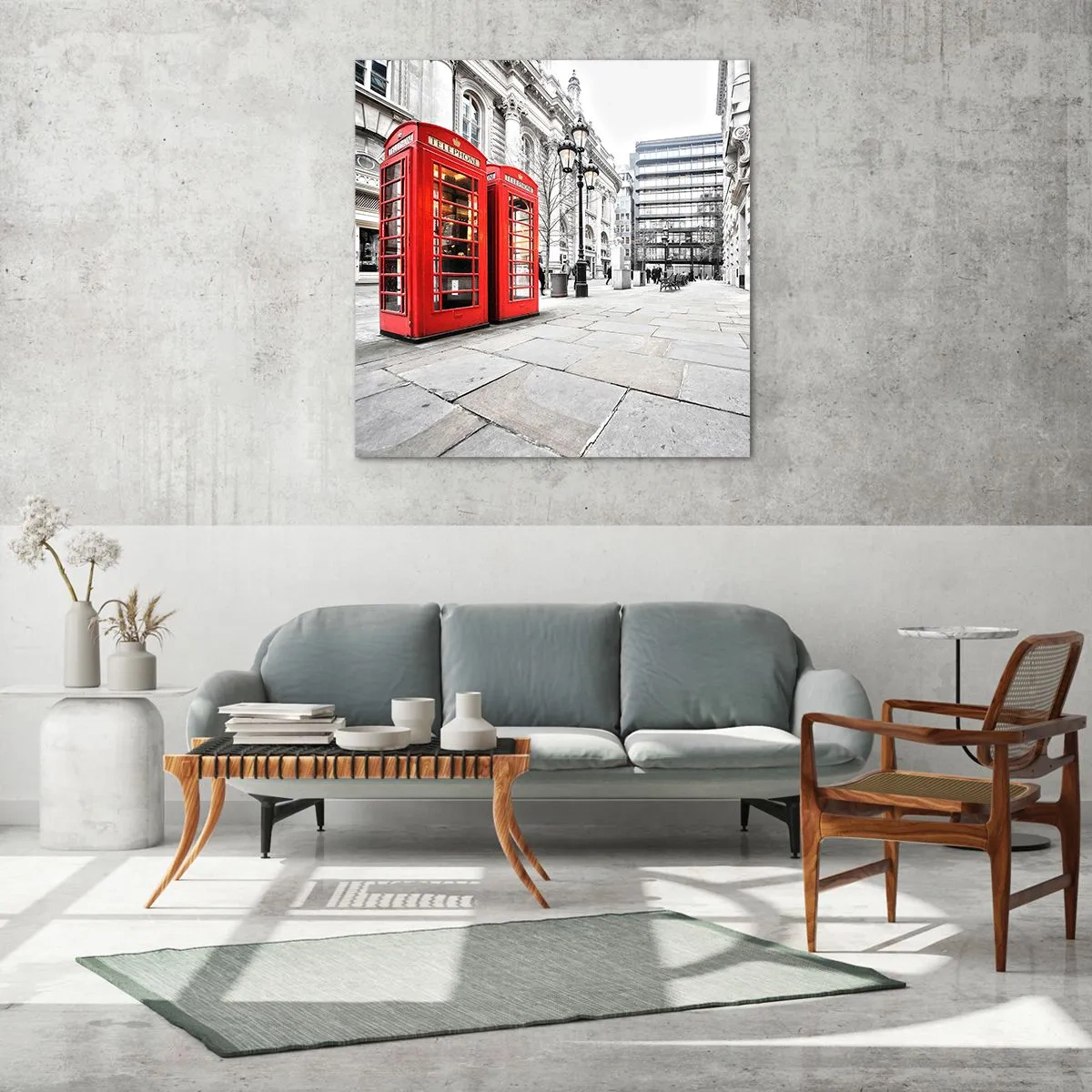 Glasbild - Bild auf glas - Willkommen in London - 60x60 cm
