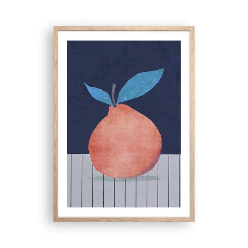 Poster in einem Rahmen aus heller Eiche - Konvexität und Ebene - 50x70 cm