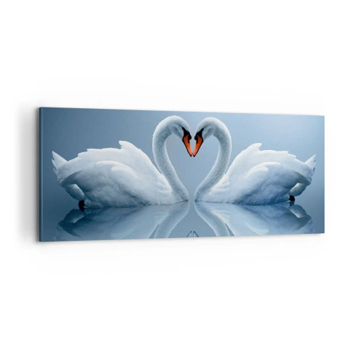 Bild auf Leinwand - Leinwandbild - Zeit für die Liebe - 100x40 cm