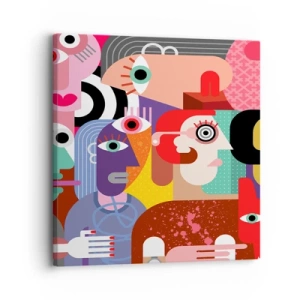 Bild auf Leinwand - Leinwandbild - Wir sind von Herrn Picasso - 30x30 cm