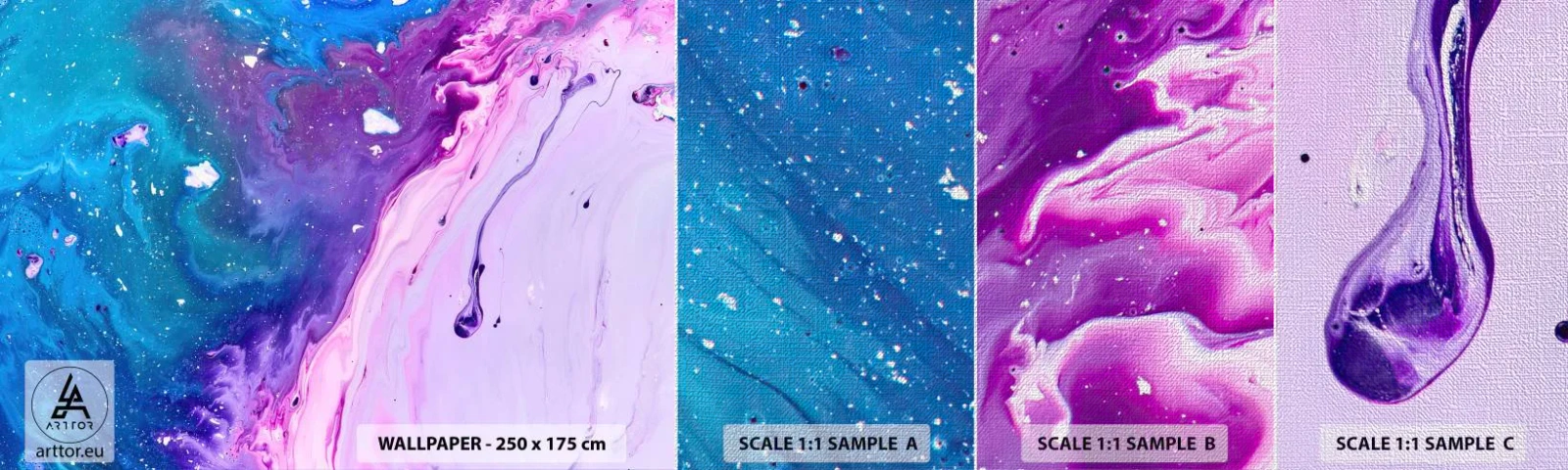 Fototapeten Muster Premium Canvas - Yin und Yang - Abstraktion, Stück, Malerei - 100x30 cm