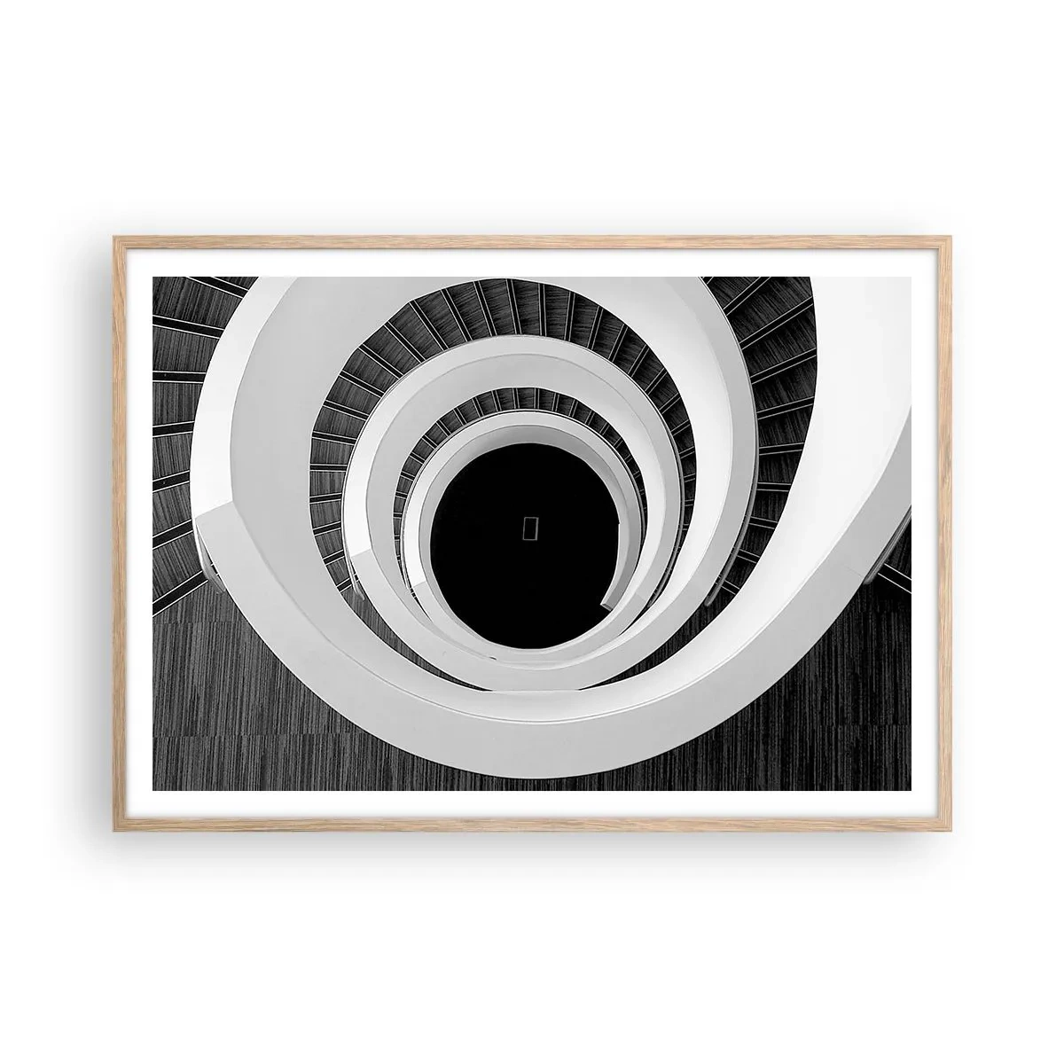 Poster in einem Rahmen aus heller Eiche - Zum Kern der Sache - 100x70 cm