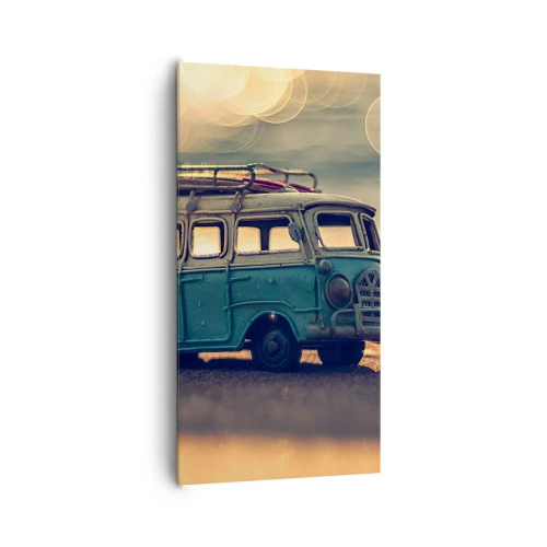 Bild auf Leinwand - Leinwandbild - Das Ende der Idole: Geld und Arbeit - 65x120 cm