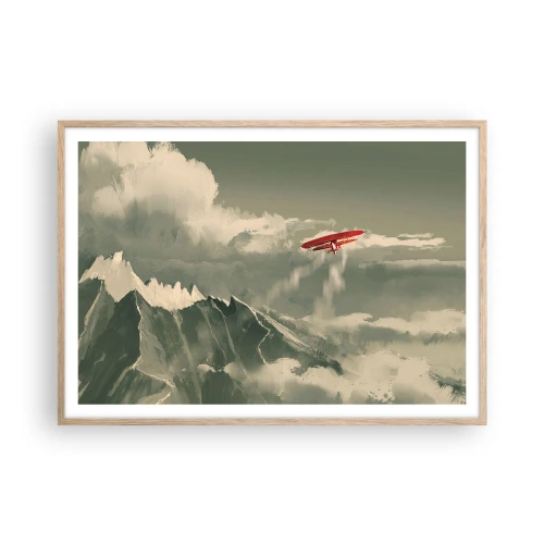 Poster in einem Rahmen aus heller Eiche - Furchtloser Pionier - 100x70 cm