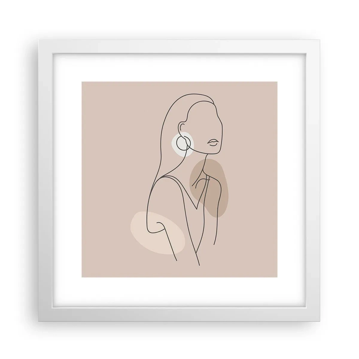 Poster in einem weißen Rahmen - Mädchenhafte Ikone - 30x30 cm