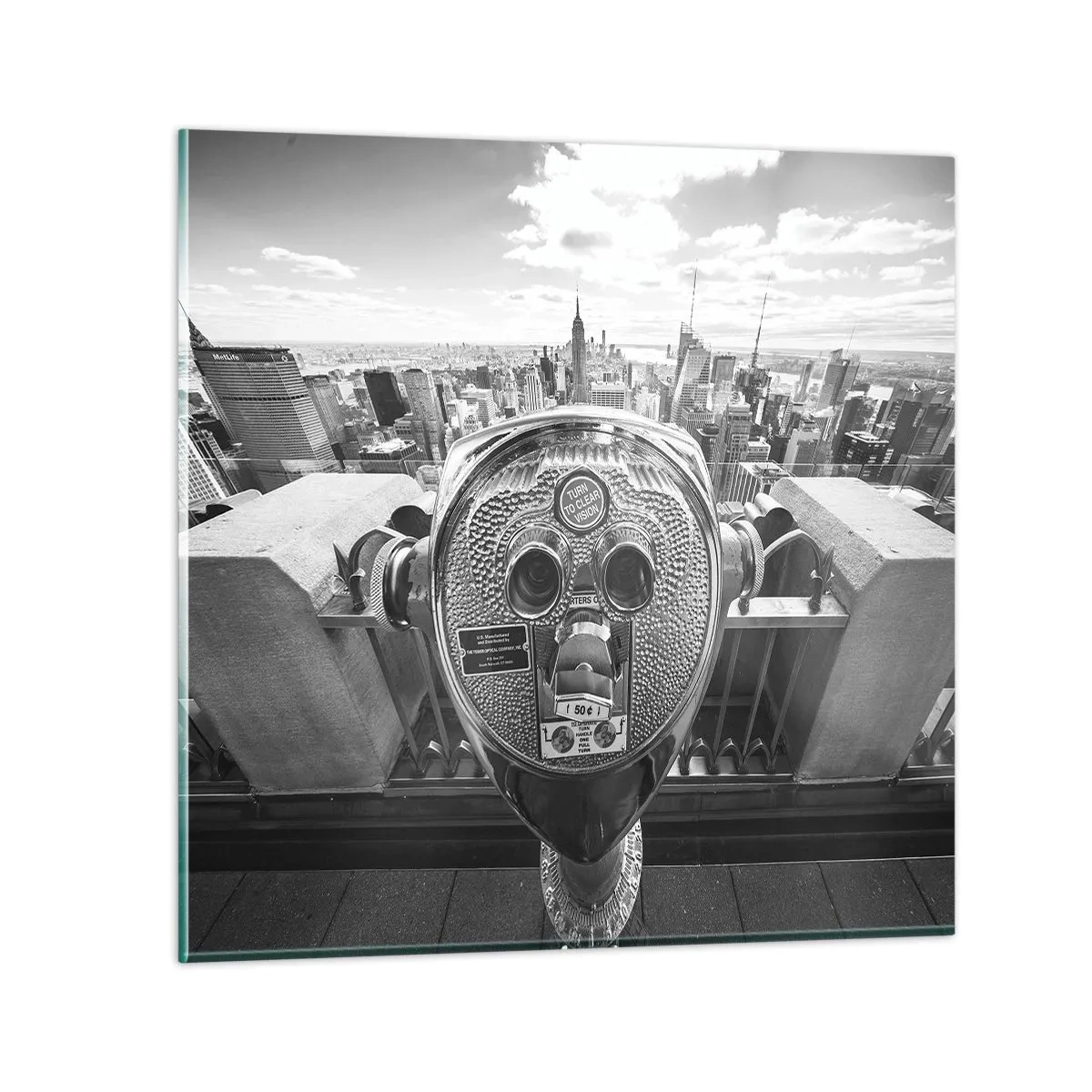 Glasbild - Bild auf glas - Stadt über den Städten - 50x50 cm