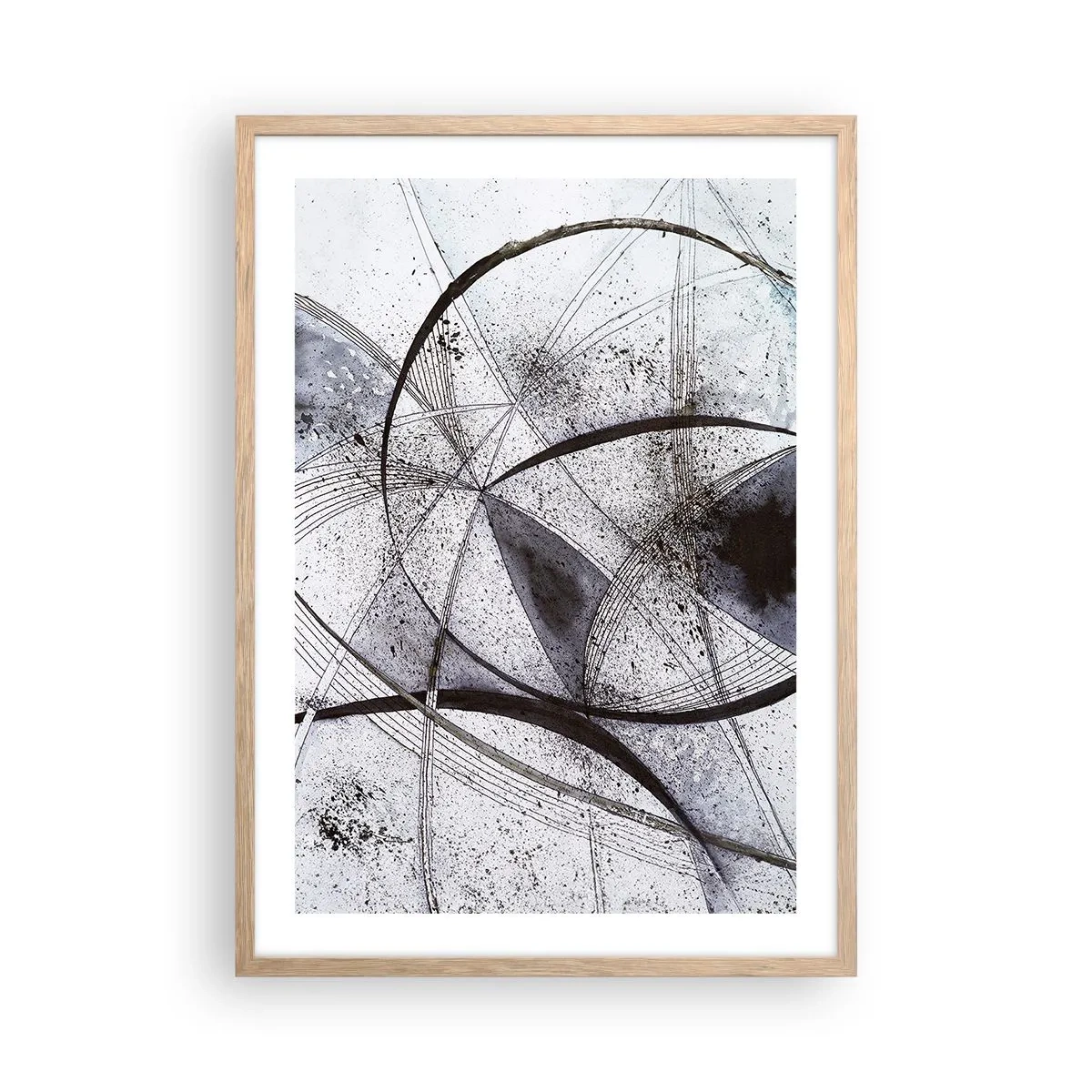 Poster in einem Rahmen aus heller Eiche - Futuristische Fantasie - 50x70 cm