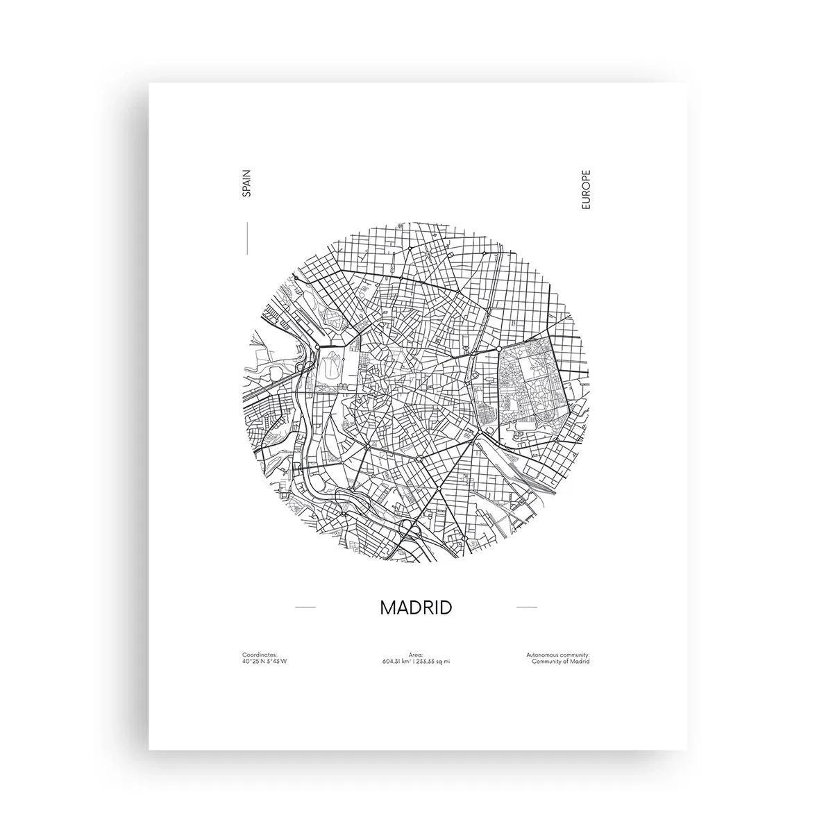 Poster - Anatomie von Madrid - 40x50 cm