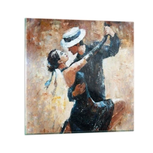 Glasbild - Bild auf glas - A la Rudolf Valentino - 70x70 cm