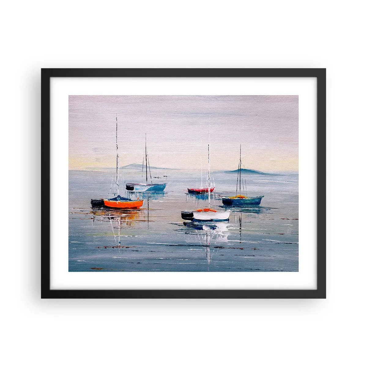 Poster in einem schwarzem Rahmen - Wohlverdiente Ruhe - 50x40 cm